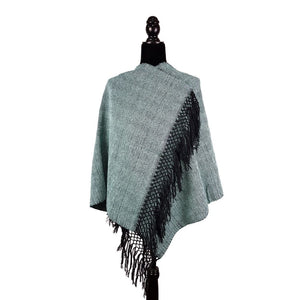 Rebozo mexicano de rombos elaborado con hilo de algodón