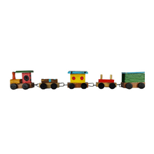 Cargar imagen en el visor de la galería, Tren de madera, juguete tradicional mexicano
