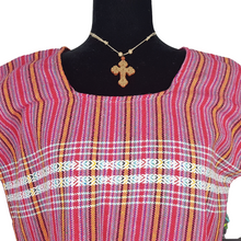 Cargar imagen en el visor de la galería, Blusa rayada, prenda fresca de algodón hecha en telar de pedal
