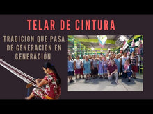 Cargar y reproducir el video en el visor de la galería, Diadema de algodón, tejida en telar de cintura en Santo Tomás Jalieza Oaxaca
